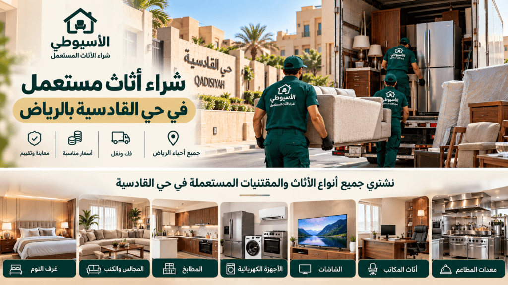 شراء أثاث مستعمل في حي القادسية بالرياض – شركة الأسيوطي